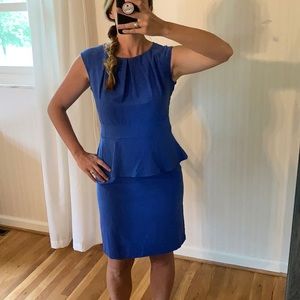 NWT Blue Peplum Cocktail Dress